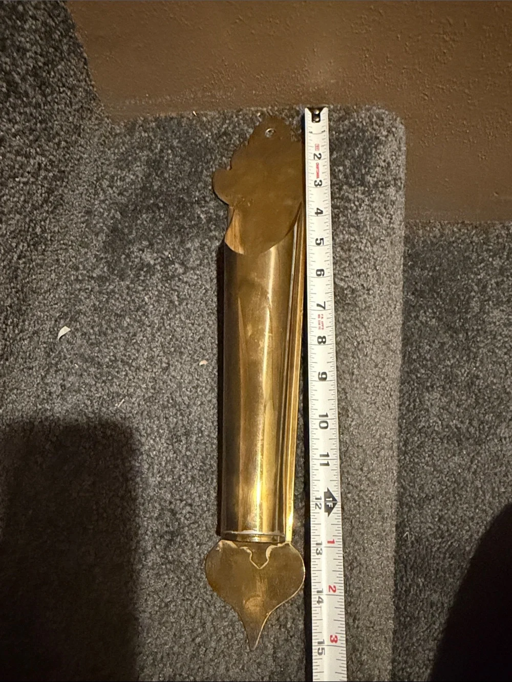 Vintage Brass Fireplace Match Holder Wall Hanging